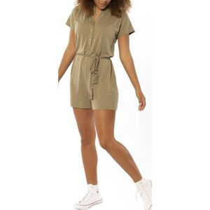 NWOT SISSTREVOLUTION Grayton Lightweight Linen Blend Shorts Romper One Piece S
